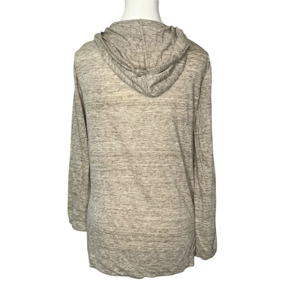 ▪️|EUC| CYNTHIA ROWLEY 100% Linen Hooded Cardigan